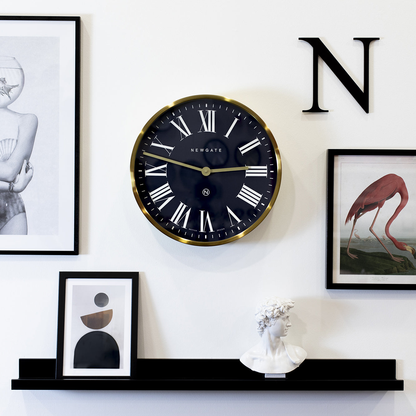 Newgate Mr Butler Wall Clock Radial Brass-Home & Garden > Decor-PEROZ Accessories