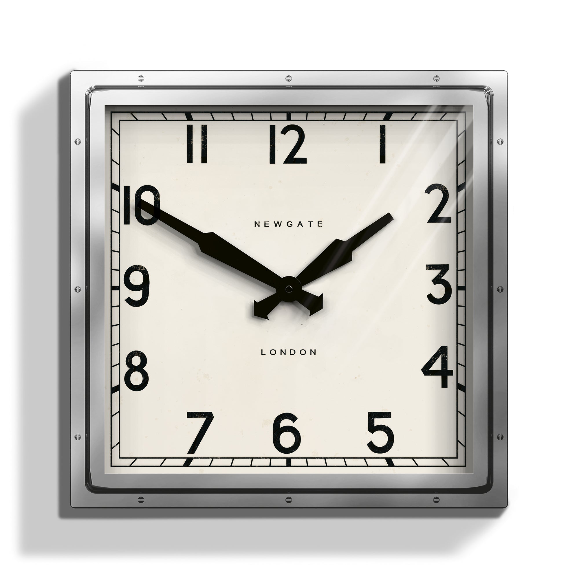 Newgate Quad Clock Chrome-Home & Garden > Decor-PEROZ Accessories