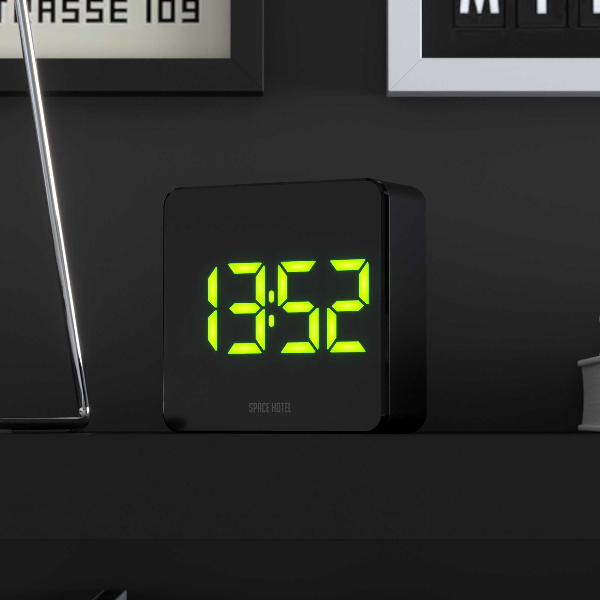 Newgate Space Hotel Orbatron Alarm Clock Black Case - Black Lens - Green Led-Home & Garden > Decor-PEROZ Accessories