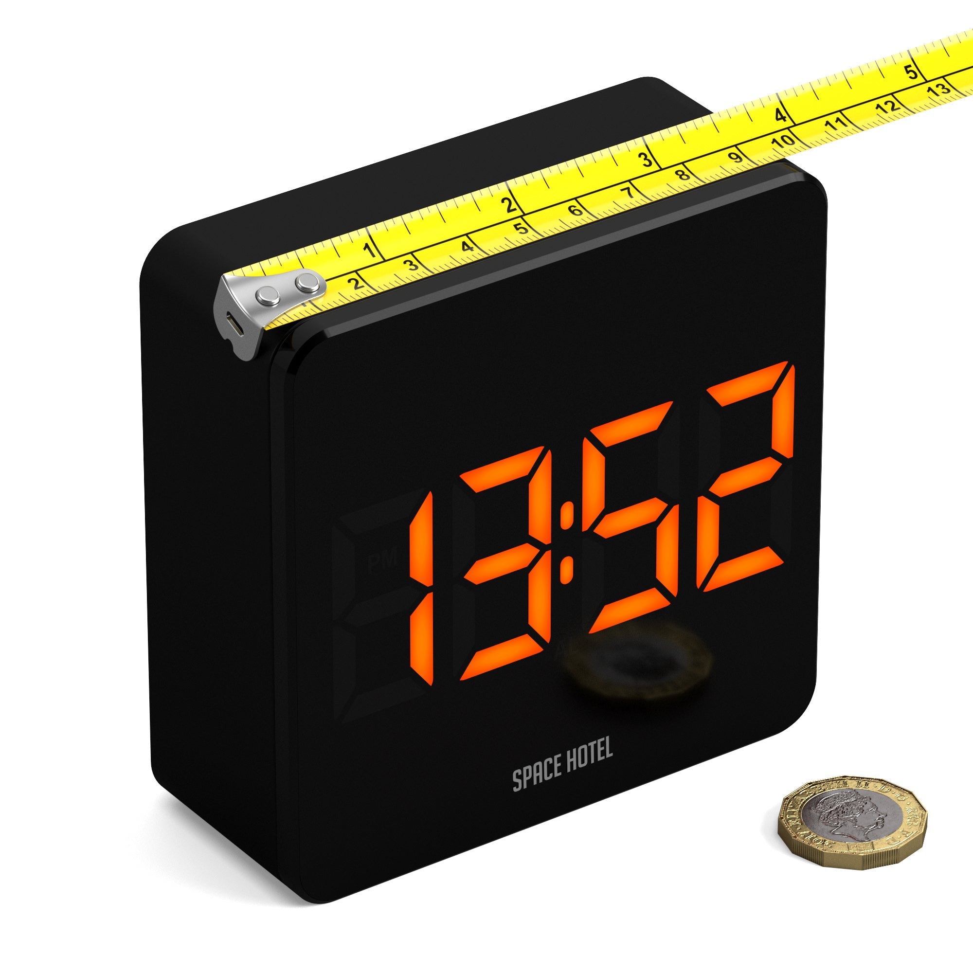 Newgate Space Hotel Orbatron Alarm Clock Black Case - Black Lens - Orange Led-Home & Garden > Decor-PEROZ Accessories