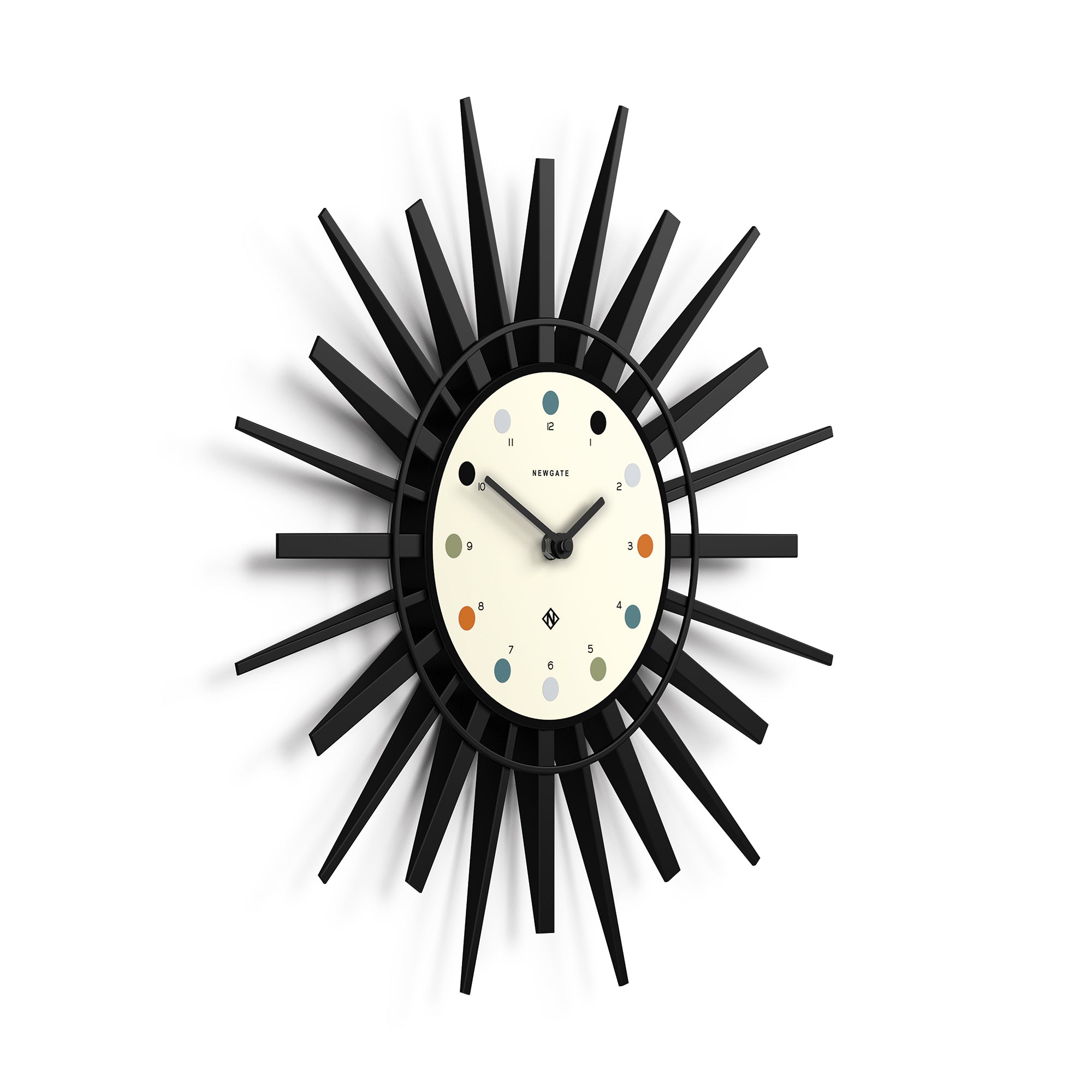 Newgate Stingray Wall Clock Black - White Dial-Home & Garden > Decor-PEROZ Accessories