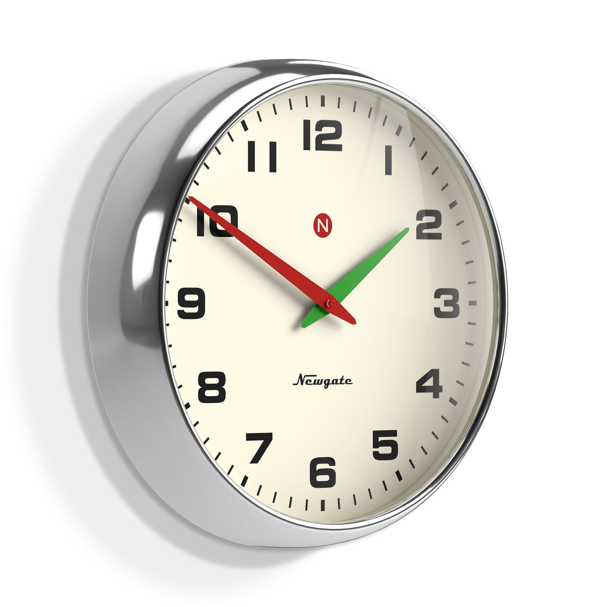 Newgate Superstore Wall Clock Alpha Dial Chrome-Home & Garden > Decor-PEROZ Accessories