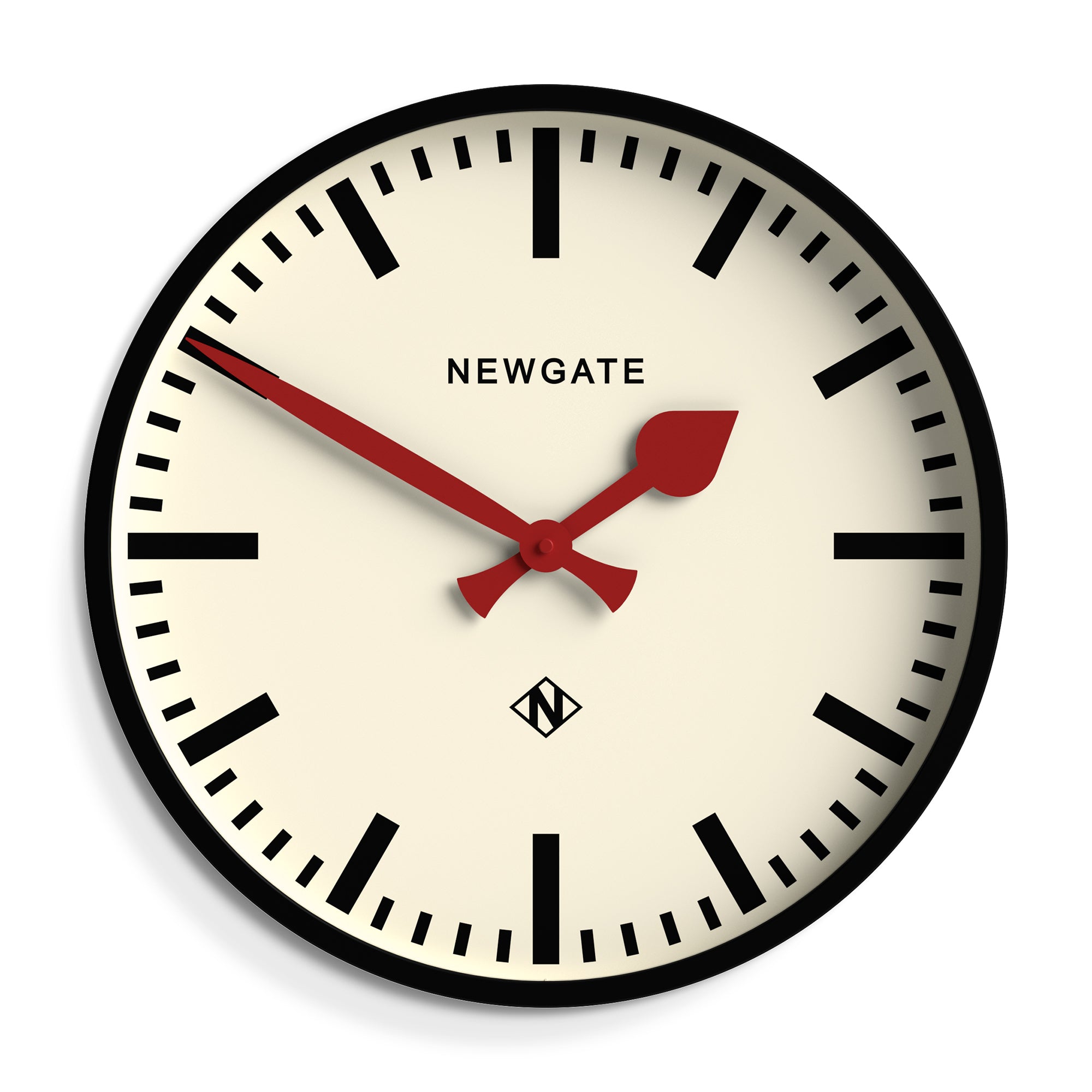 Newgate Universal Wall Clock Railway Dial Black-Home & Garden > Decor-PEROZ Accessories