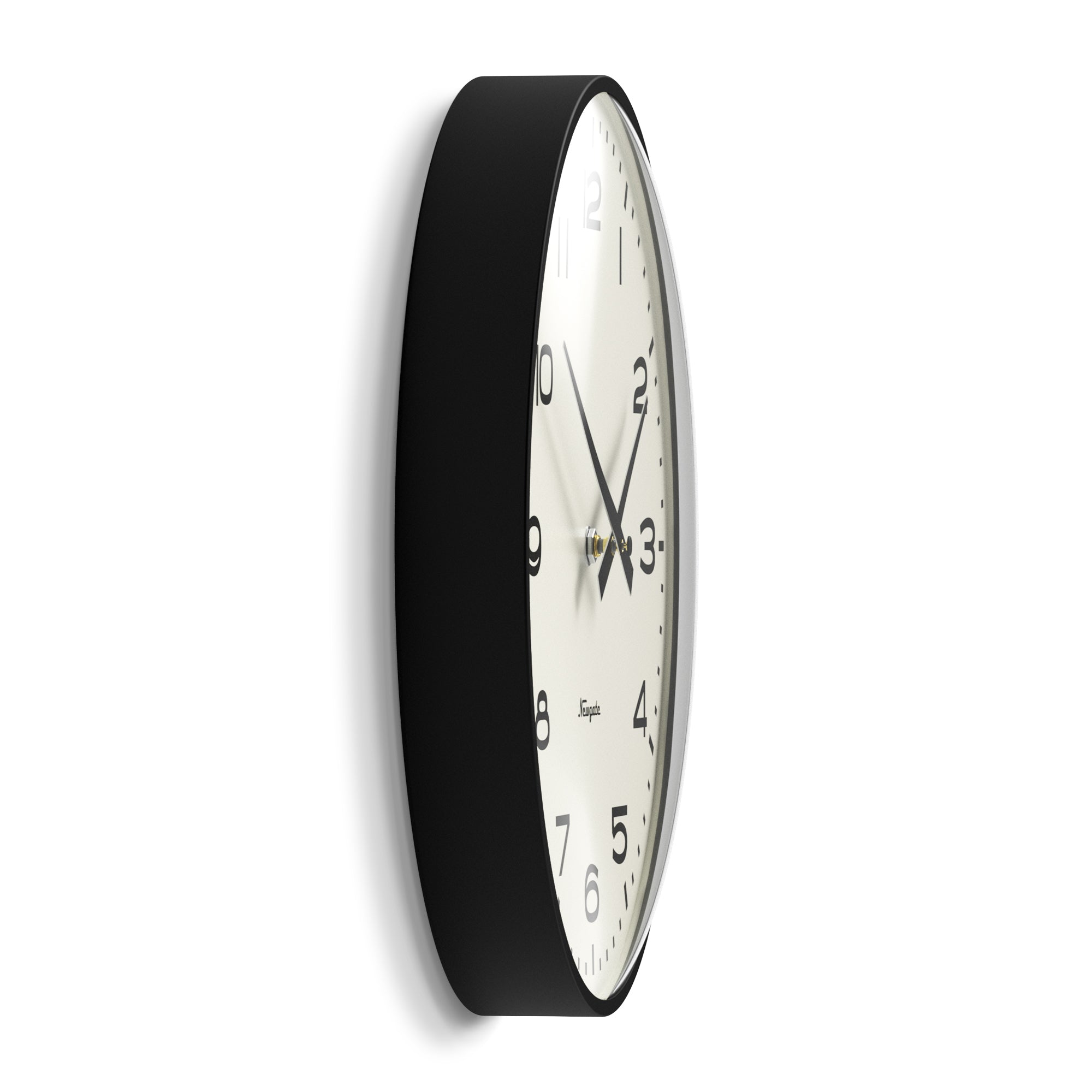 Newgate Radio City Wall Clock Black Arabic Dial - Matte Black-Home & Garden > Decor-PEROZ Accessories