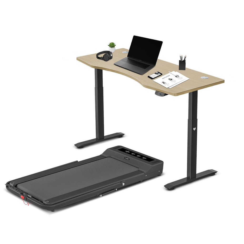 LSG Nimbus Walking Pad Treadmill + ErgoDesk Automatic Standing Desk 1500mm (Oak)-Walking Pad-PEROZ Accessories