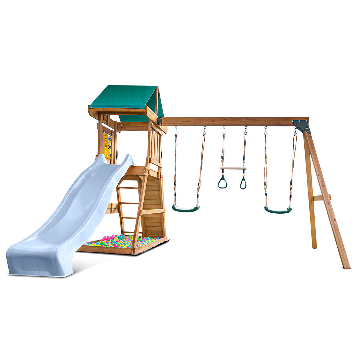 Lifespan Kids Birmingham Swing Set & Play Centre with 2.2m Slide (Pastel Blue)-Baby & Kids > Baby & Kid&