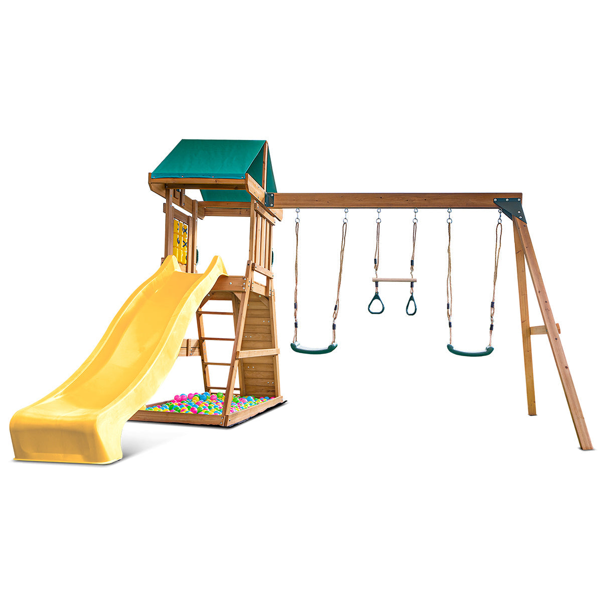 Lifespan Kids Birmingham Swing Set & Play Centre with 2.2m Slide (Yellow)-Baby & Kids > Baby & Kid&