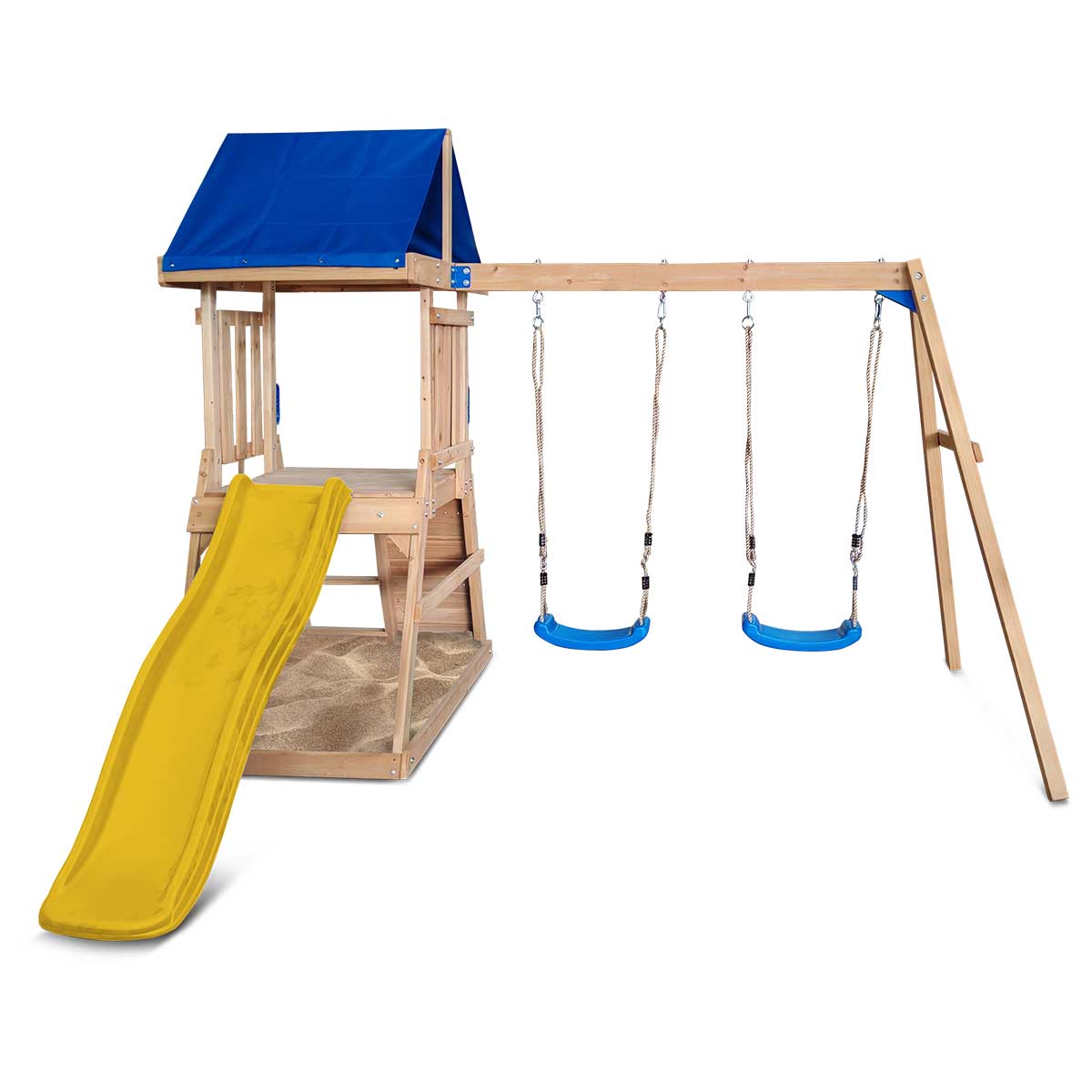 Lifespan Kids Hazelbrook Swing Set & Play Centre with 1.8m Slide (Yellow)-Baby & Kids > Baby & Kid&