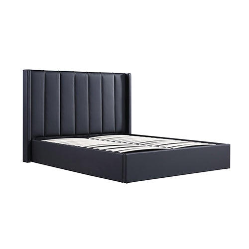 Prado Gas Lift Queen Bed Frame Non-woven Fabric MDF KD Slats-Furniture > Bedroom > Beds & Bed Frames-PEROZ Accessories