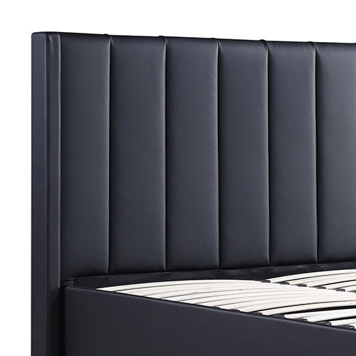 Prado Gas Lift Queen Bed Frame Non-woven Fabric MDF KD Slats-Furniture > Bedroom > Beds & Bed Frames-PEROZ Accessories