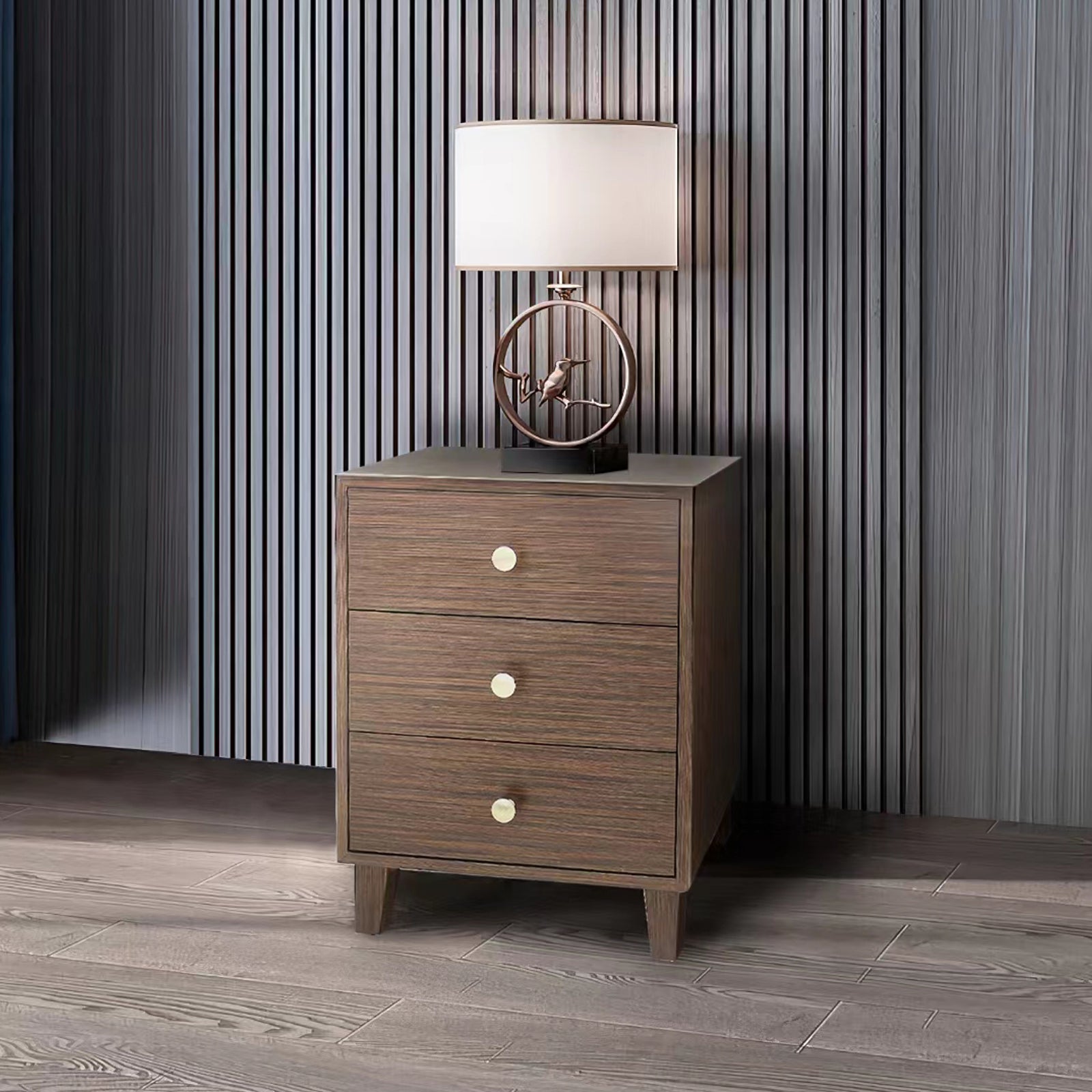 Bedside Table MDF 3 Drawers Side Table Night Stand Storage in Brown Colour-Furniture > Bedroom > Beds & Bed Frames-PEROZ Accessories