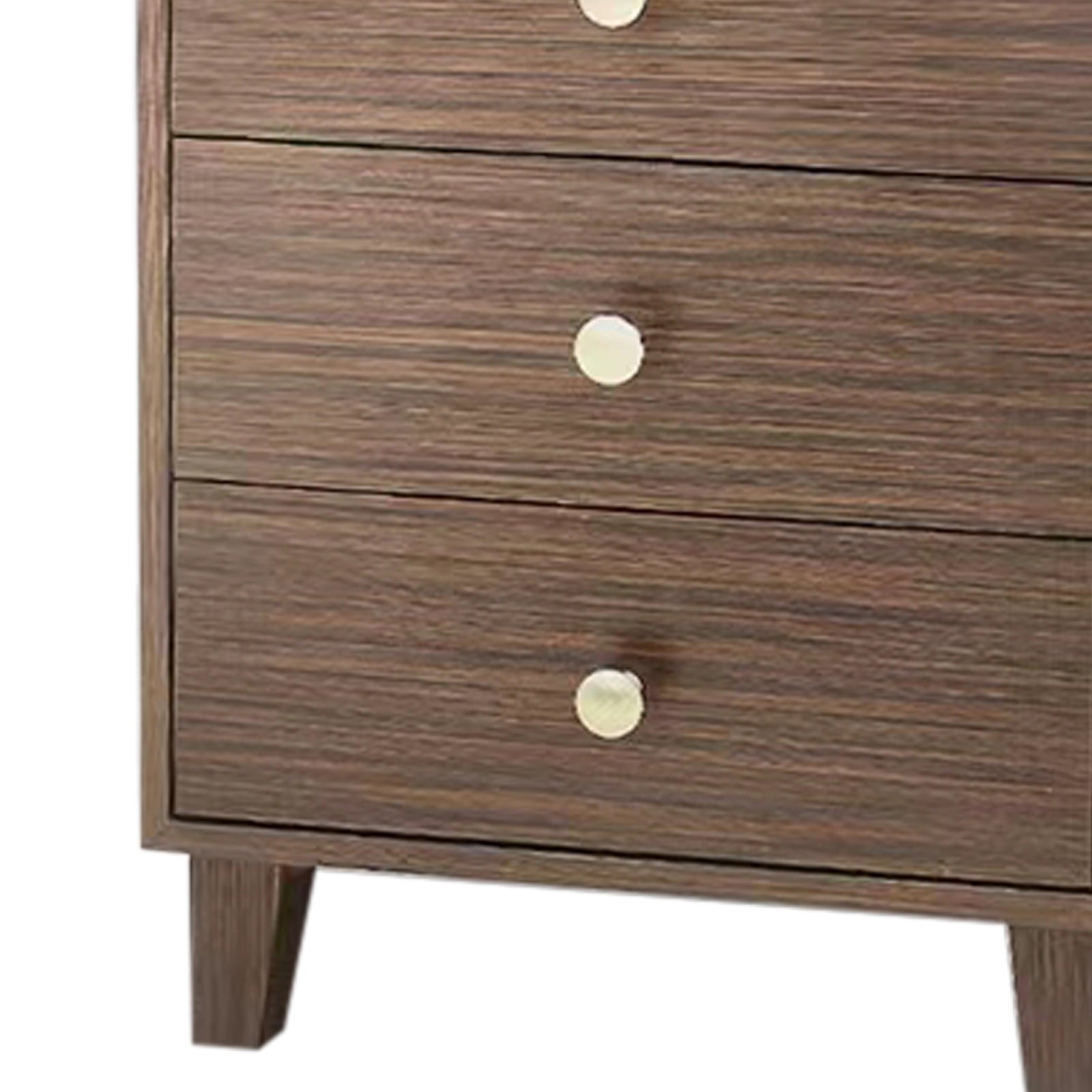 Bedside Table MDF 3 Drawers Side Table Night Stand Storage in Brown Colour-Furniture > Bedroom > Beds & Bed Frames-PEROZ Accessories
