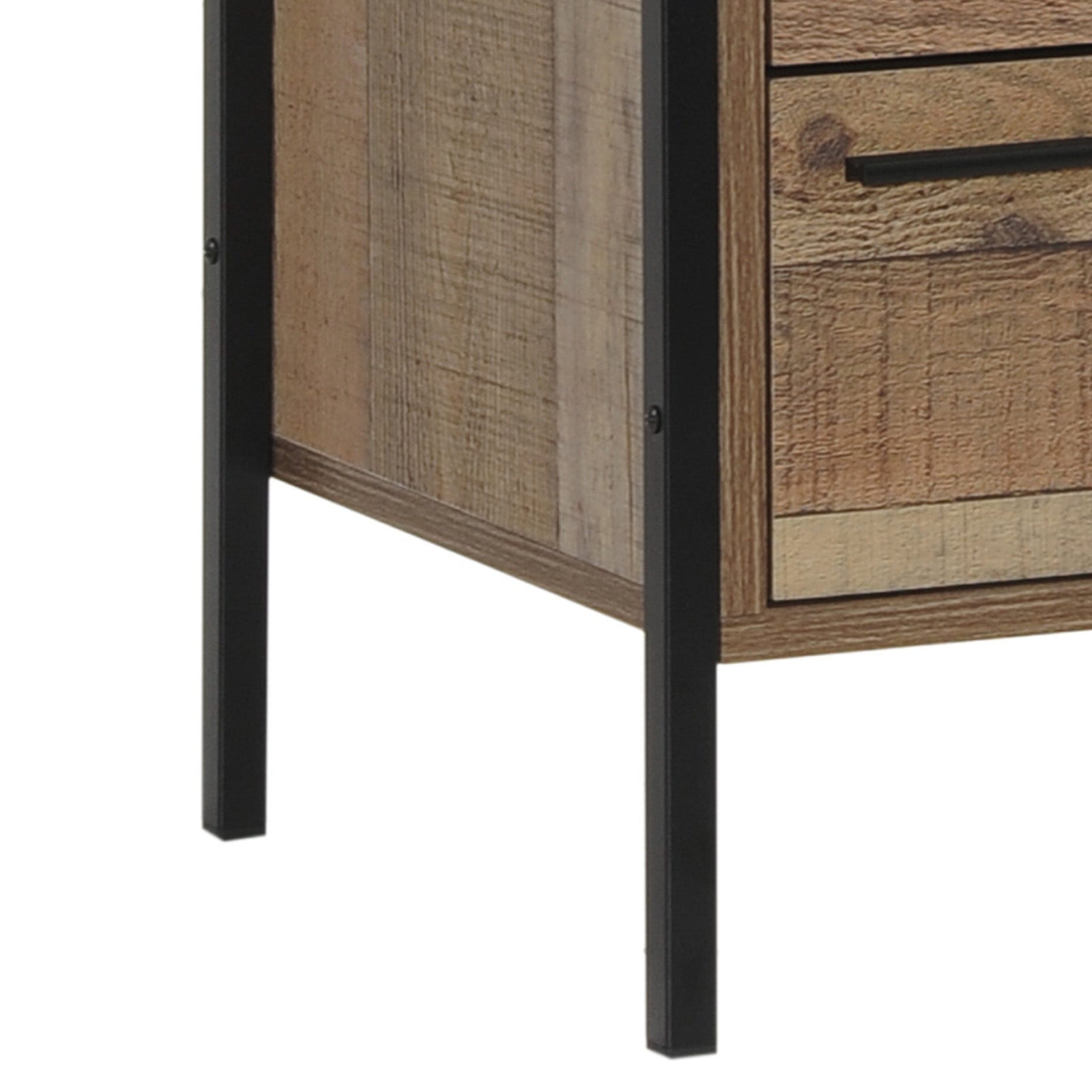 Bedside Table 2 drawers Night Stand Particle Board Construction in Oak Colour-Furniture > Bedroom-PEROZ Accessories