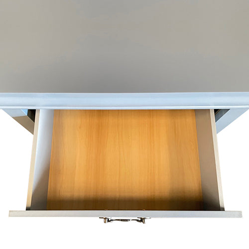 Bedside Table Grey Colour With 2 Drawers Night Stand Solid Wood Metal Handles-Furniture > Bedroom > Bedside Tables-PEROZ Accessories