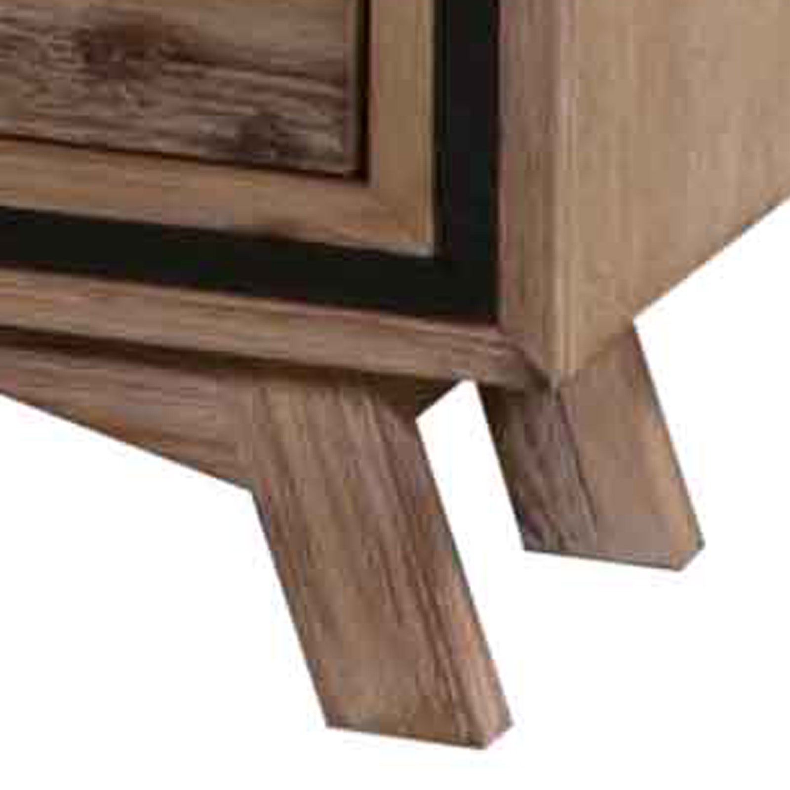 Bedside Table 2 drawer Night Stand with Solid Acacia Storage in Sliver Brush Colour-Furniture > Bedroom-PEROZ Accessories