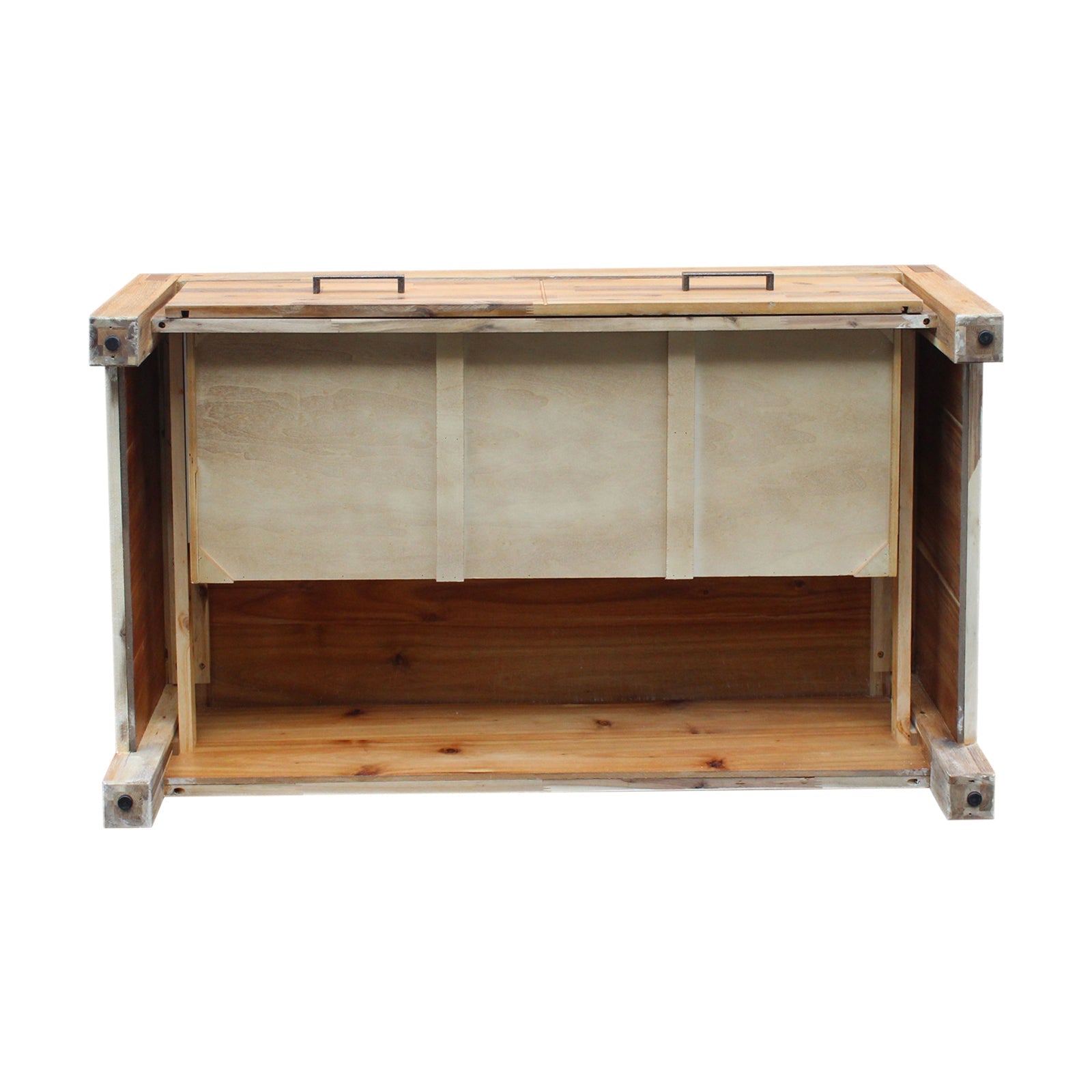 Coffee Table Solid Acacia Wood & Veneer 1 Drawers Storage Oak Colour-Furniture > Bedroom-PEROZ Accessories