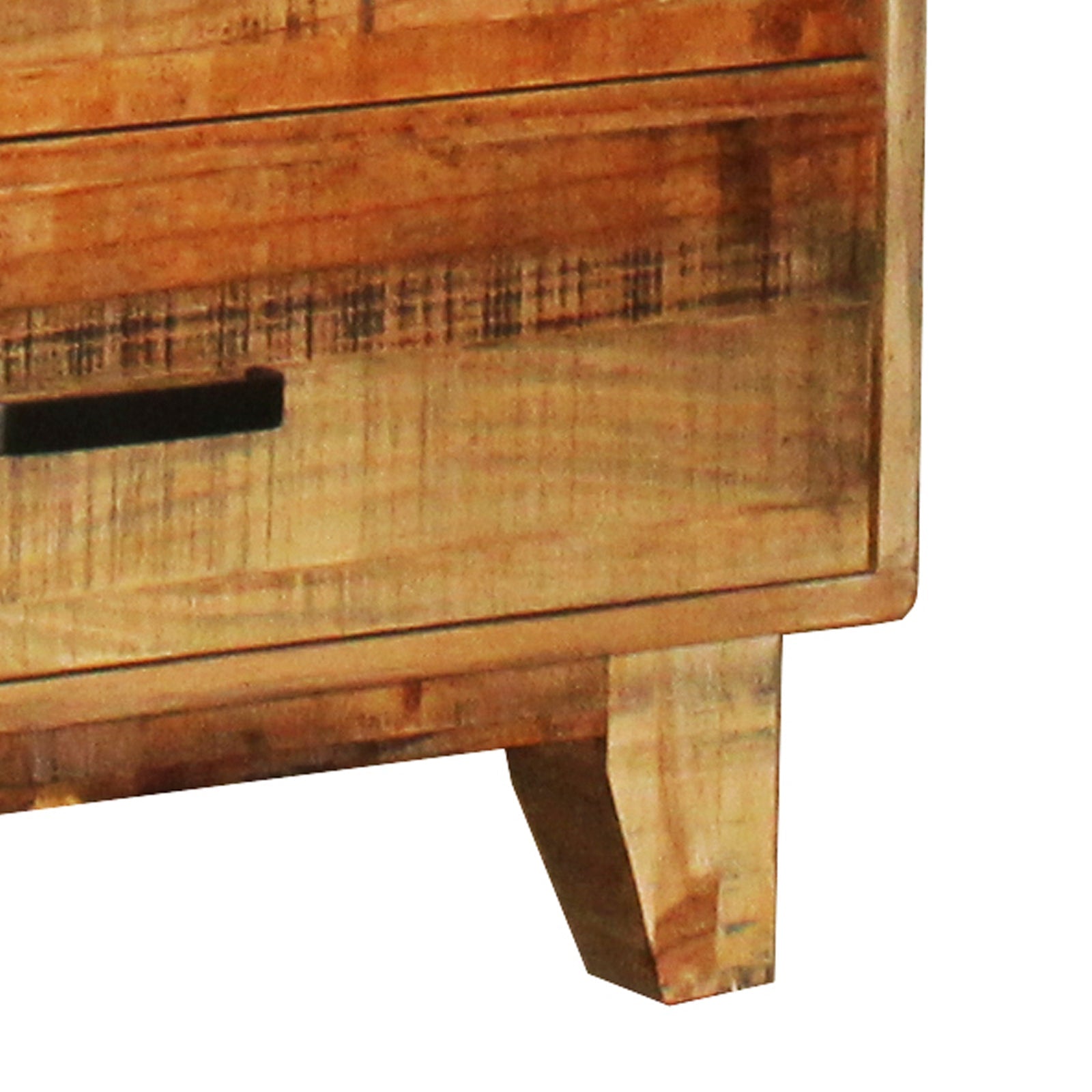 Dresser with 6 Storage Drawers in Solid Acacia With Mirror in Vintage Light Brown Colour-Furniture > Bedroom-PEROZ Accessories