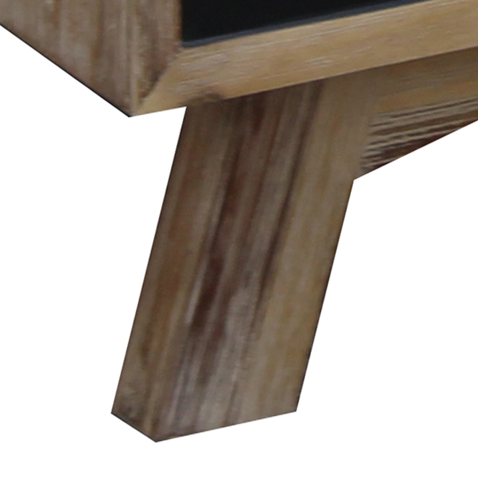 Lamp Table with 1 Storage Drawer Solid Wooden Frame in Silver Brush Colour-Furniture > Living Room-PEROZ Accessories