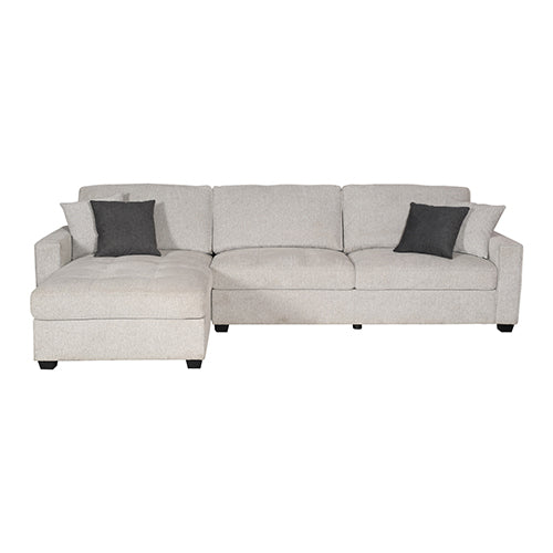 Milano Corner Sofa Chaise Polyester Fabric Multilayer Two Pillows Attached Individual Pocket Spring-Furniture > Bar Stools & Chairs > Arm Chairs & Recliners-PEROZ Accessories