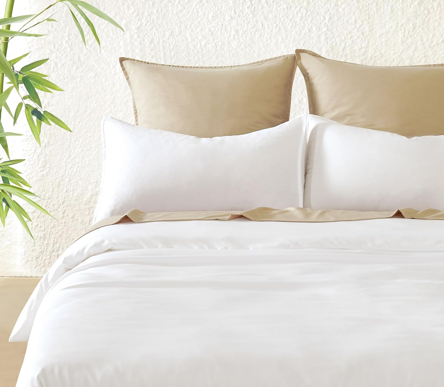 Bamboo Microfibre Quilt Cover Set - White - Single-Home & Garden > Bedding > Quilts & Duvets-PEROZ Accessories