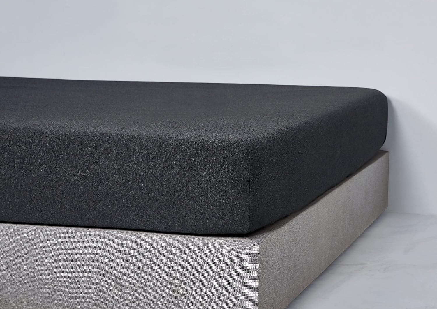 100% Jersey Cotton Soft Stretchy Breathable Fitted Sheet - Black Marble - Double Size-Home & Garden > Bedding > Bed Sheets-PEROZ Accessories