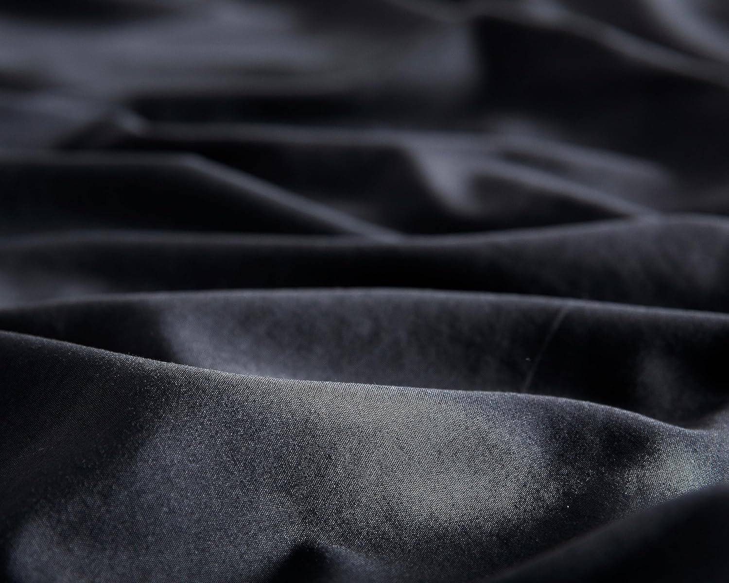 Vintage Washed Microfibre Sheet Set with 2 Pillowcases - Black - Double-Home & Garden > Bedding > Bed Sheets-PEROZ Accessories