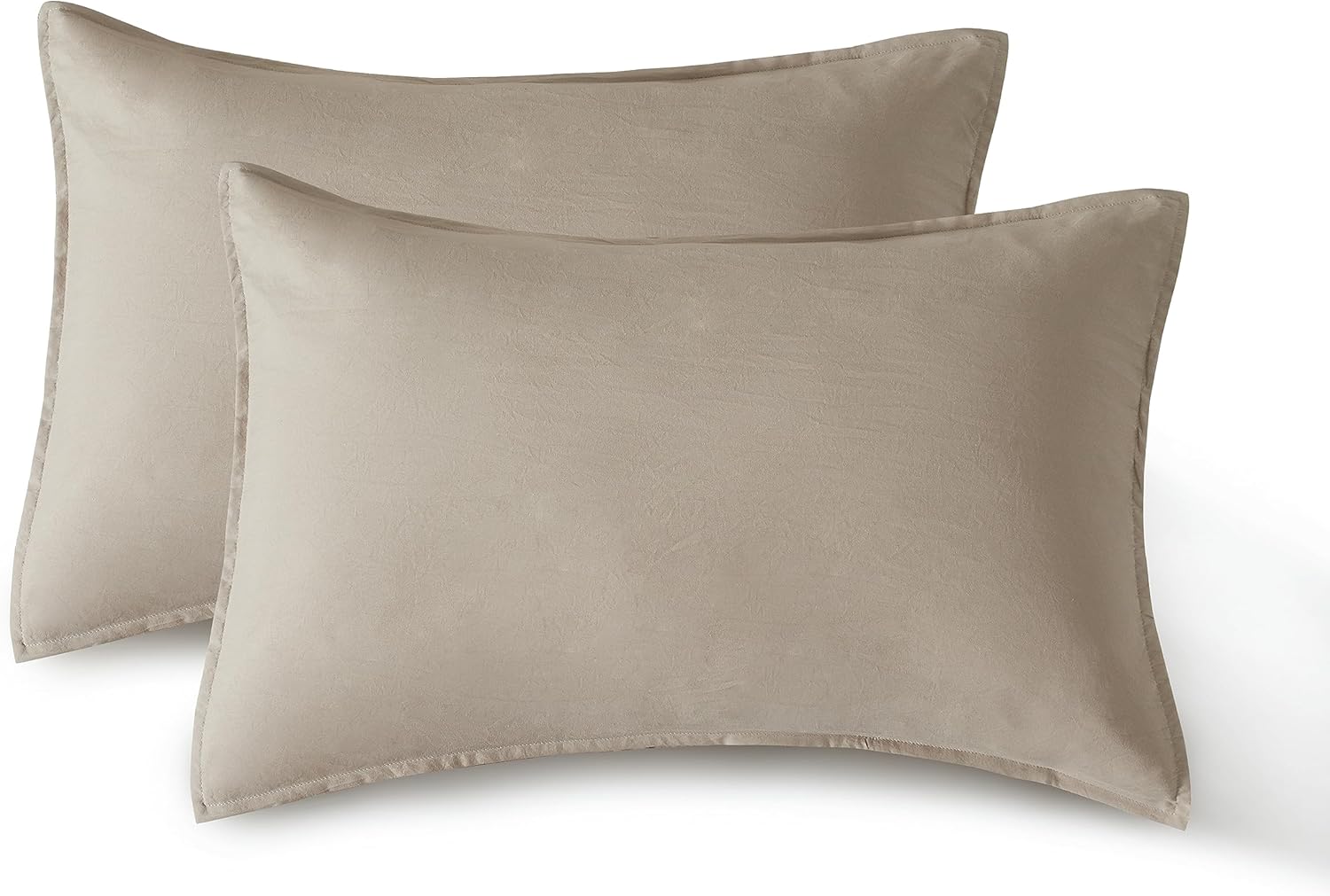 Vintage Washed Microfibre Sheet Set with 2 Pillowcases - Linen - Double-Home & Garden > Bedding > Bed Sheets-PEROZ Accessories