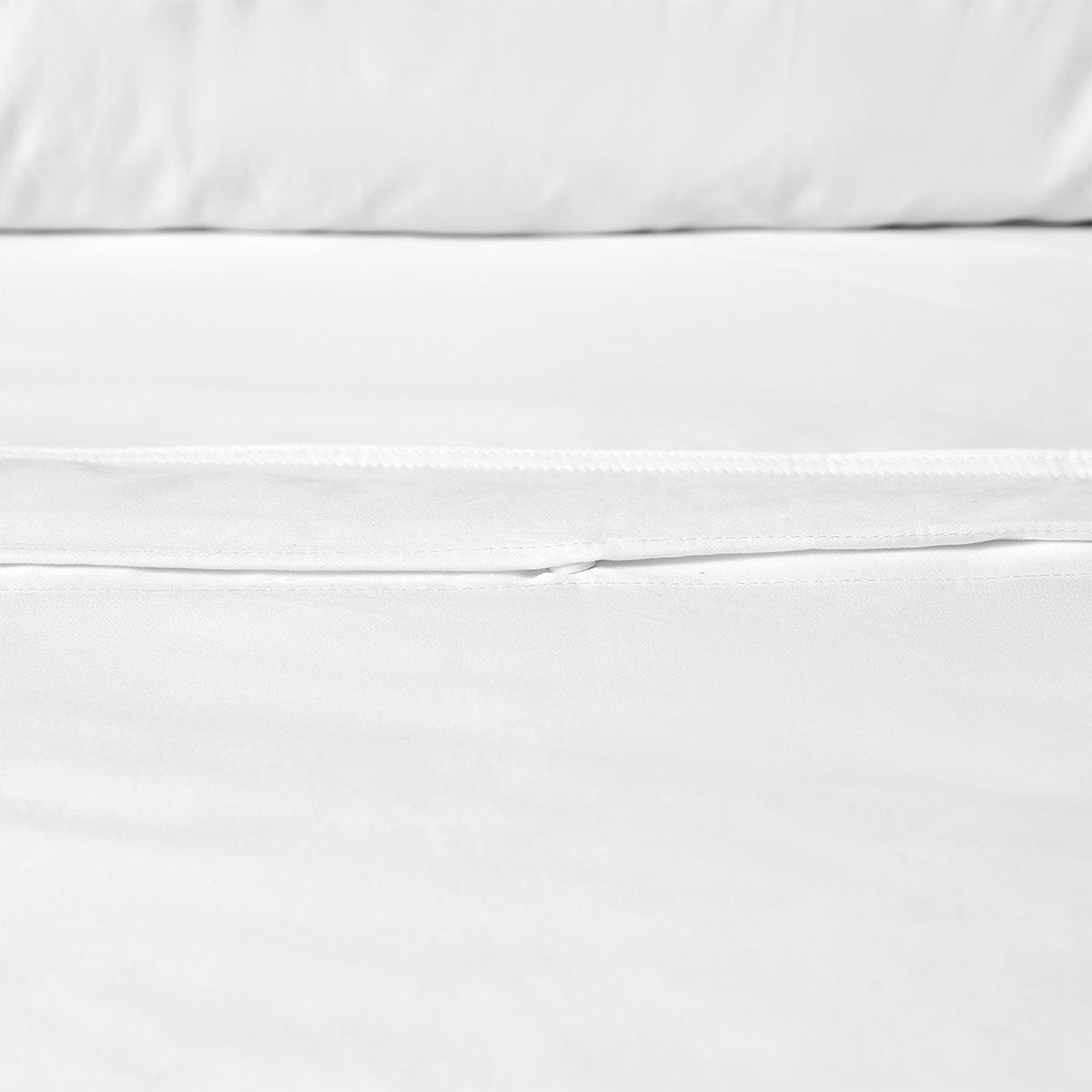 Accessorize White 400TC White Bamboo Cotton Double Stitched Quilt Cover Set Single-Home & Garden > Bedding > Bed Sheets-PEROZ Accessories