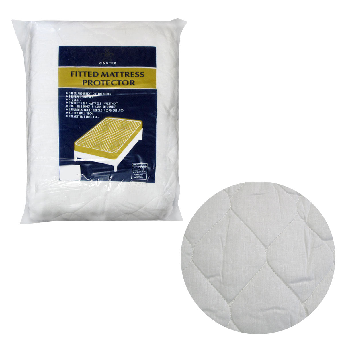 Kingtex Fitted Mattress Protector King Single-Home & Garden > Bedding > Mattress Protectors-PEROZ Accessories
