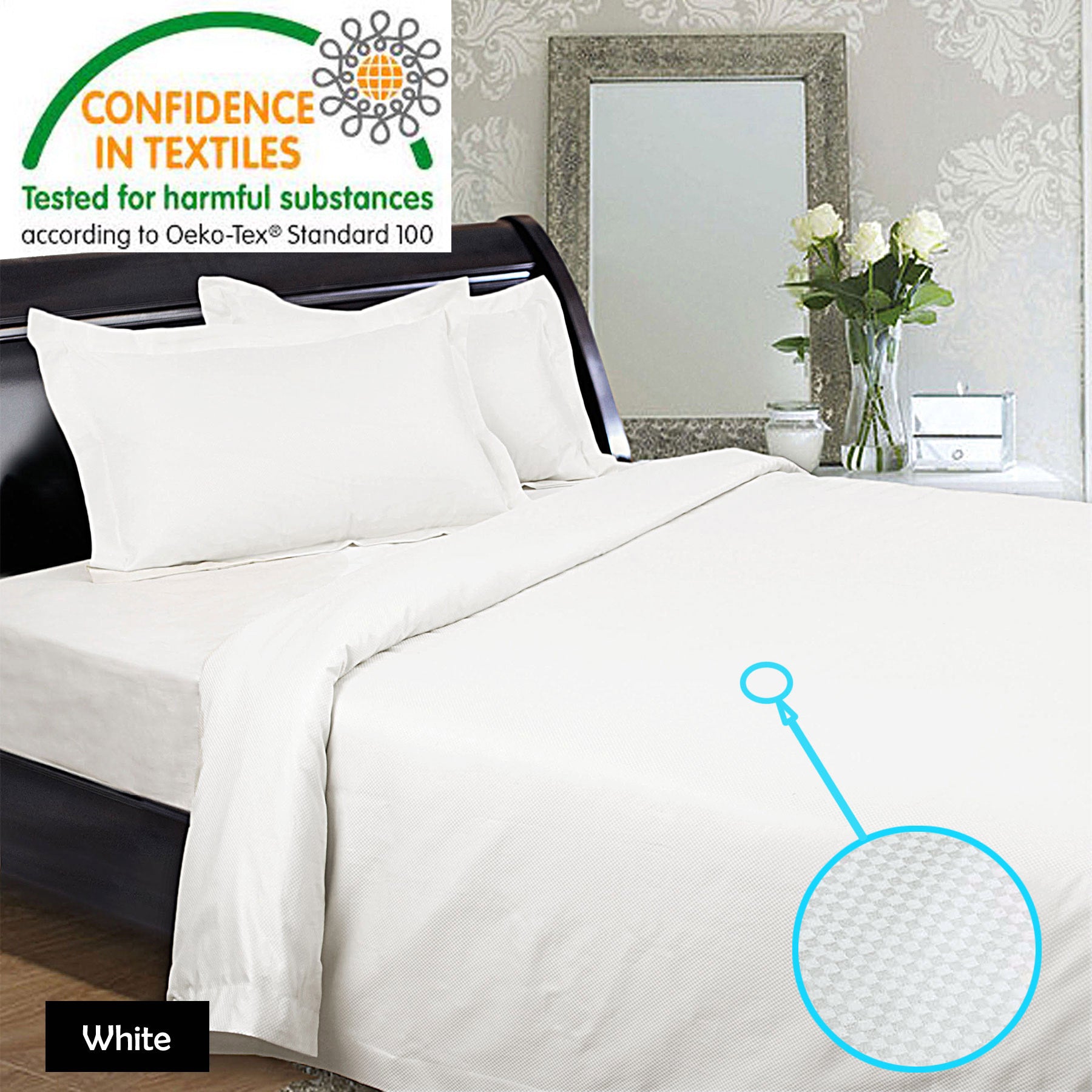 Kingtex 1350TC Quilt Cover Set White King-Home & Garden > Bedding > Duvet Covers-PEROZ Accessories