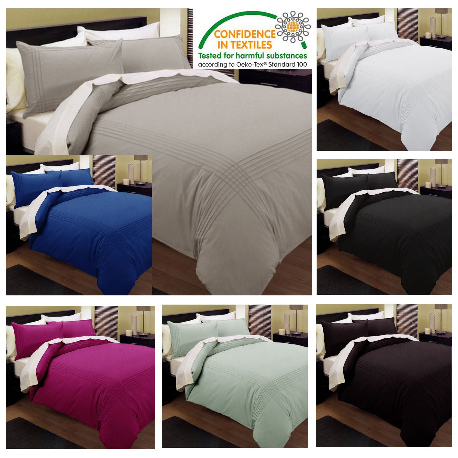 Kingtex Pintuck Quilt Cover Set Linen Double-Home & Garden > Bedding > Duvet Covers-PEROZ Accessories