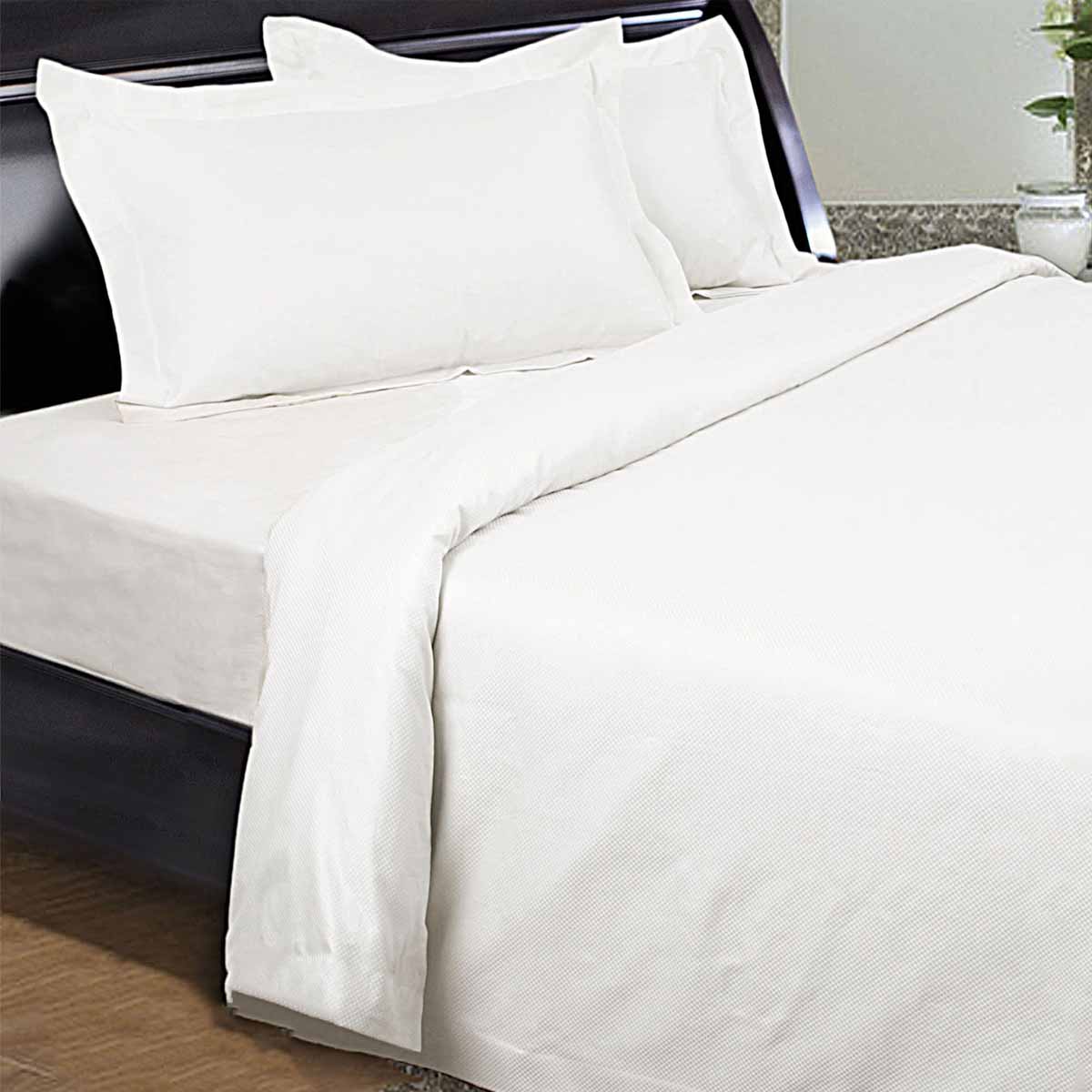 Kingtex 1350TC Egyptian Cotton Sateen Sheet Set White King-Home & Garden > Bedding > Bed Sheets-PEROZ Accessories