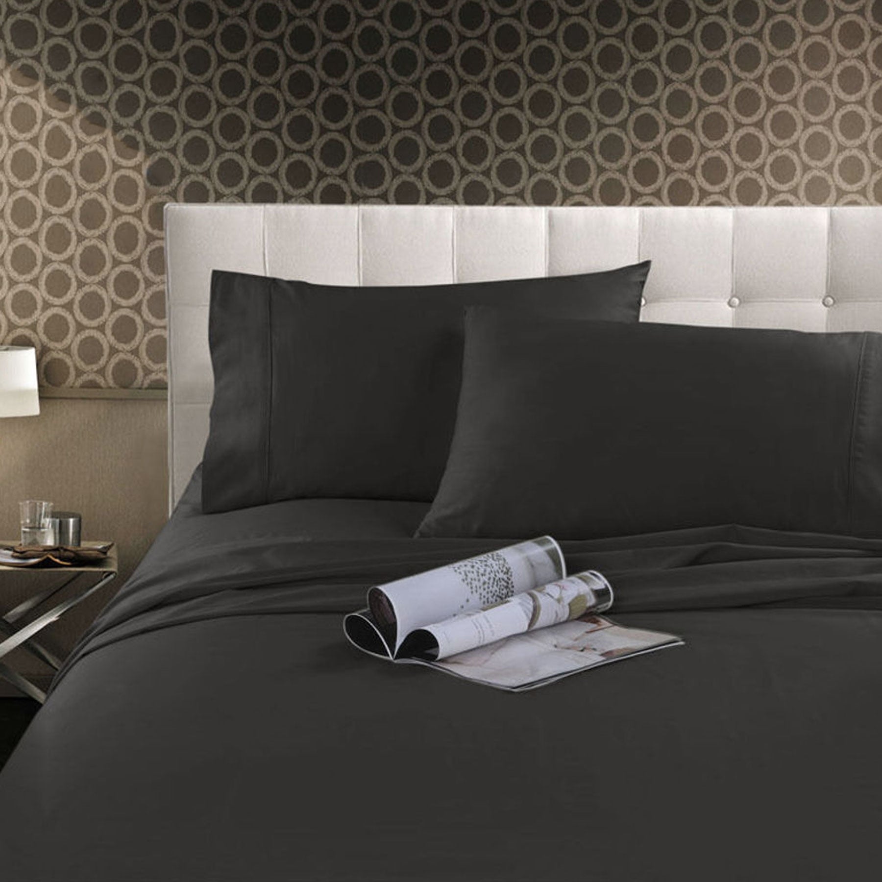 Kingtex 300TC Cotton Sheet Set Charcoal Double-Home & Garden > Bedding > Bed Sheets-PEROZ Accessories