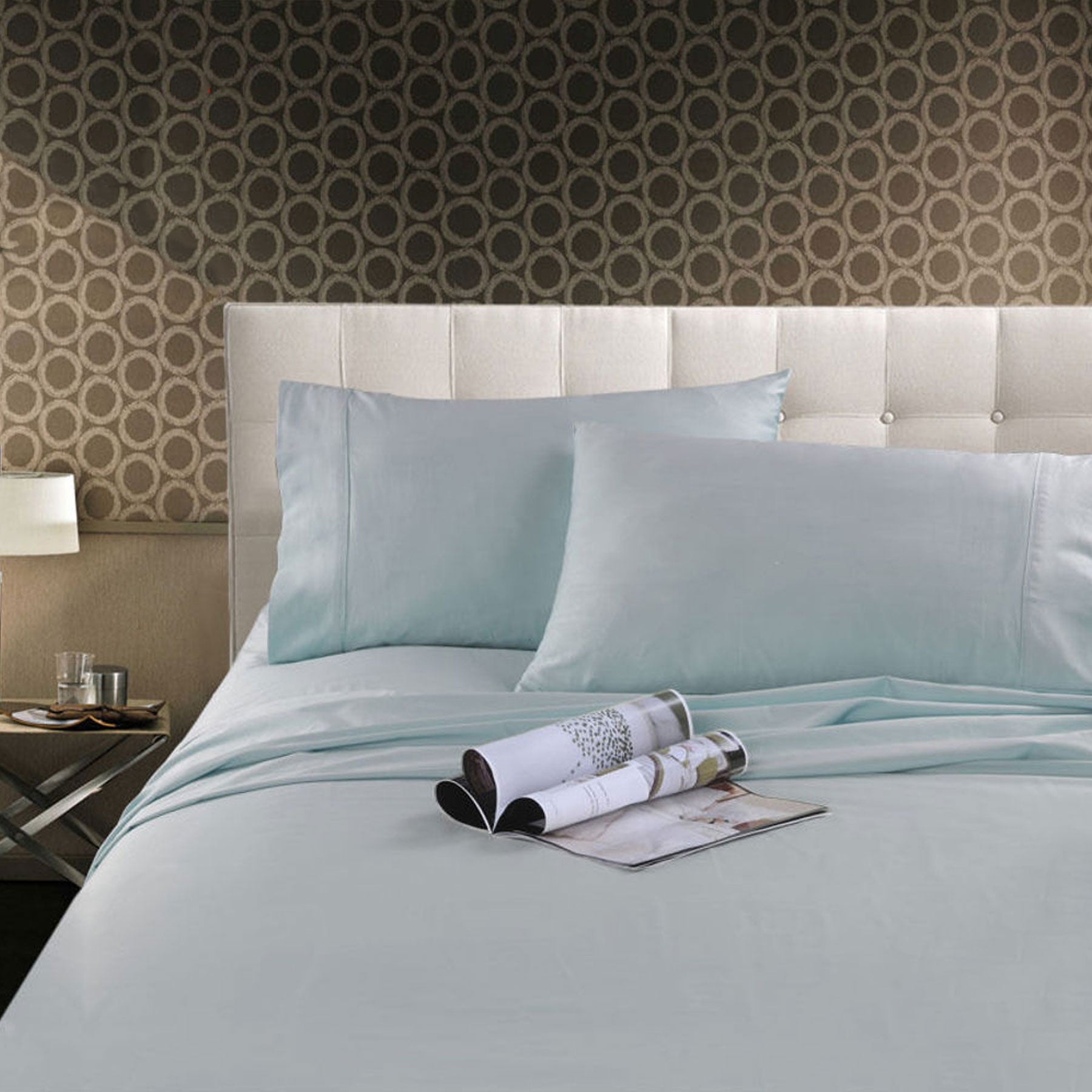 Kingtex 300TC Cotton Sheet Set Ice Blue King-Home & Garden > Bedding > Bed Sheets-PEROZ Accessories