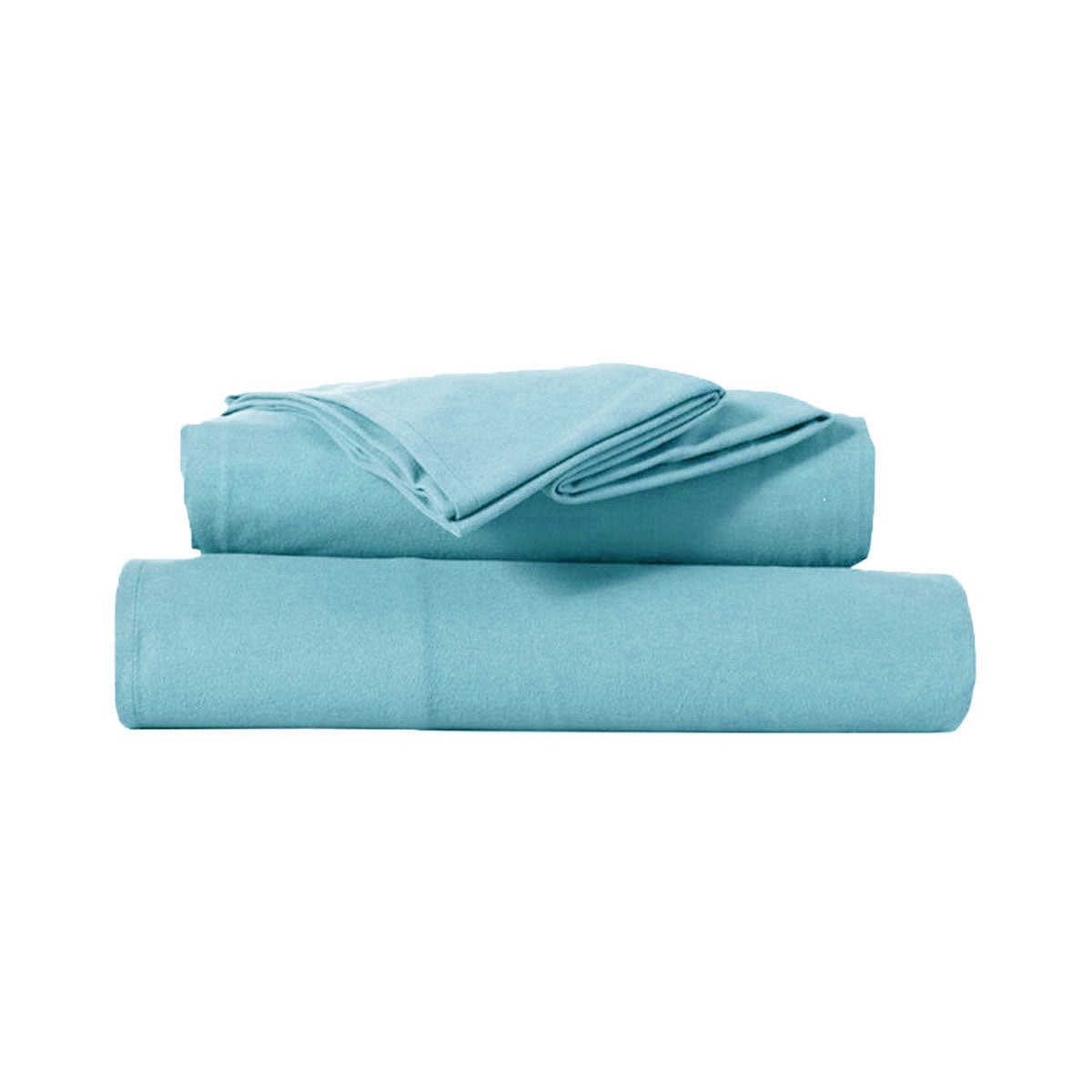Kingtex Ultra-Soft Micro Flannel Sheet Set 40 cm Wall Aqua Queen-Home & Garden > Bedding > Bed Sheets-PEROZ Accessories