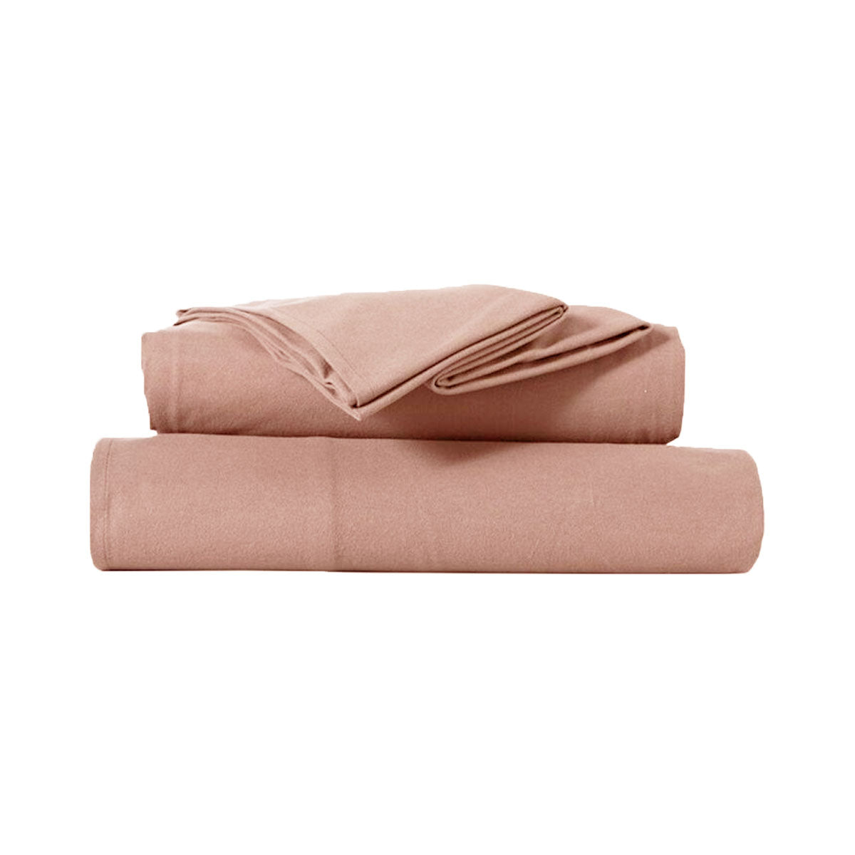 Kingtex Ultra-Soft Micro Flannel Sheet Set 40 cm Wall Rose Pink King Single-Home & Garden > Bedding > Bed Sheets-PEROZ Accessories