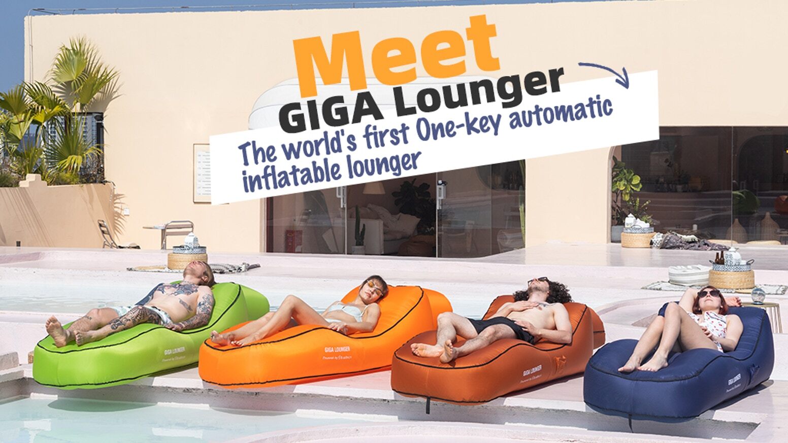 Giga Lounger Lazy Camping Air Bag Sofa Bed for Beach Sleeping Navy blue-Furniture > Bar Stools & Chairs > Arm Chairs & Recliners-PEROZ Accessories
