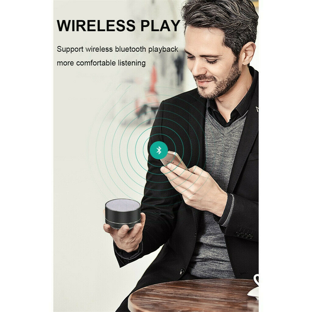 Bluetooth Speakers Portable Wireless Speaker Music Stereo Handsfree Rechargeable (Black)-Audio & Video > Speakers-PEROZ Accessories