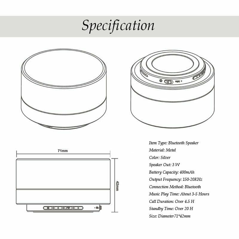 Bluetooth Speakers Portable Wireless Speaker Music Stereo Handsfree Rechargeable (Red)-Audio & Video > Speakers-PEROZ Accessories