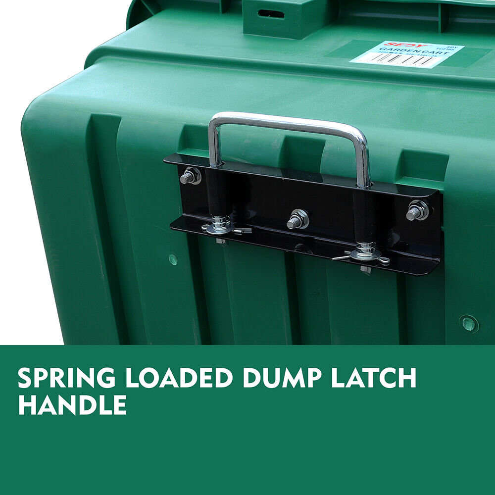 SEDY 225L Poly Pull Dump Cart Garden Hand Trailer Wagon Lawn Wheelbarrow-Tools > Other Tools > Hand Tools-PEROZ Accessories