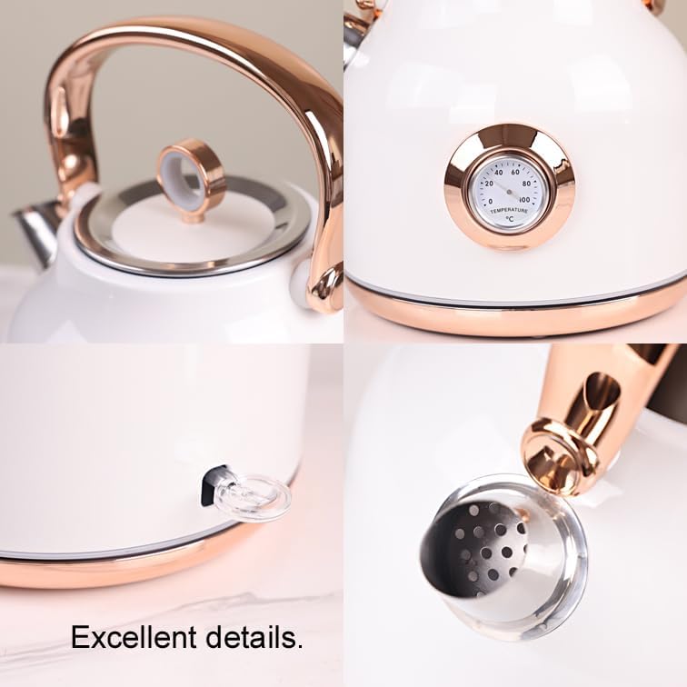 1.7L Electric Water Kettle White-Appliances > Kitchen Appliances > Kettles-PEROZ Accessories
