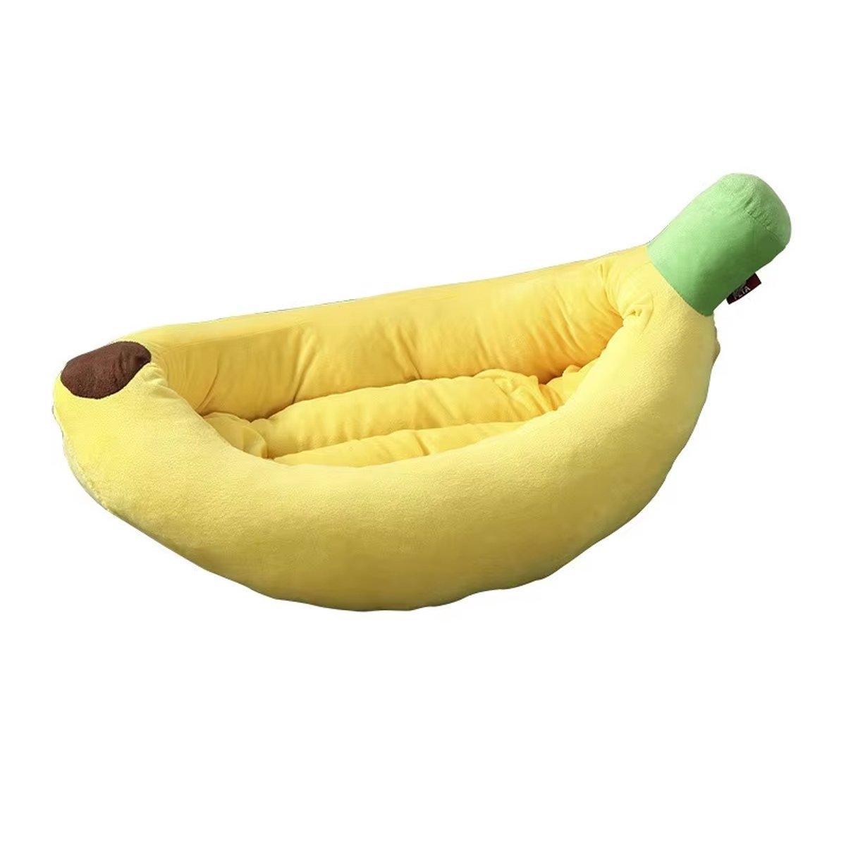 Cute Banana Shape Pet Bed Winter Warm Dog Cat Kennel Cozy Pet Cartoon Bed Mat - S-Pet Care > Dog Supplies > Dog Beds-PEROZ Accessories
