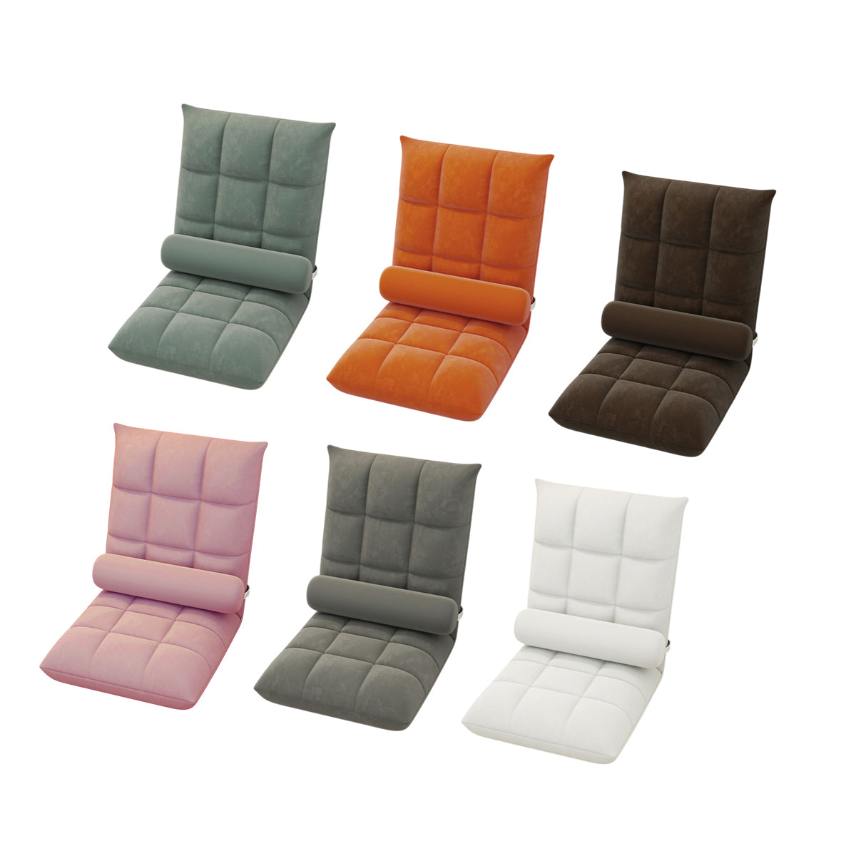 Artiss Floor Lounge Sofa Bed Chair with Lumbar Pillow Folding Adjustable Cushion - Cyan-Furniture > Sofas > Sofas & Sofa Beds-PEROZ Accessories