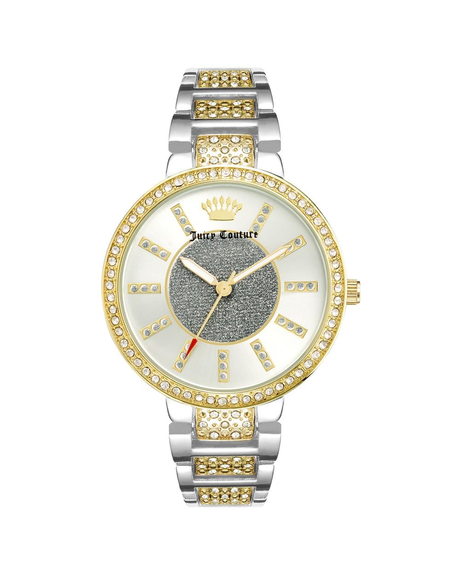 Silver Analog Fashion Watch with Rhinestone Facing One Size Women-Quartz Watches-PEROZ Accessories