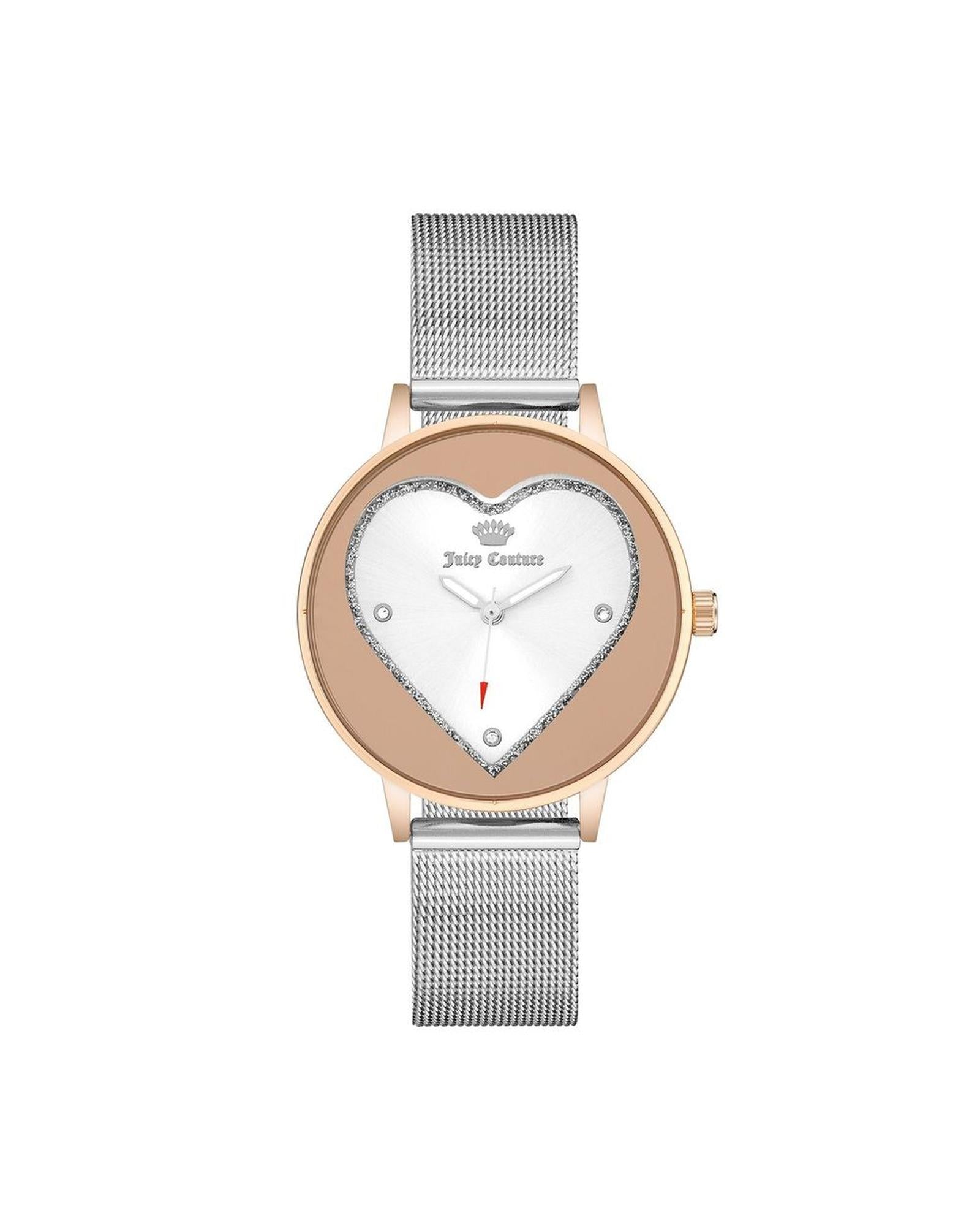 Rose Gold Analog Bangle Watch with Rhine Stone Detailing One Size Women-Quartz Watches-PEROZ Accessories