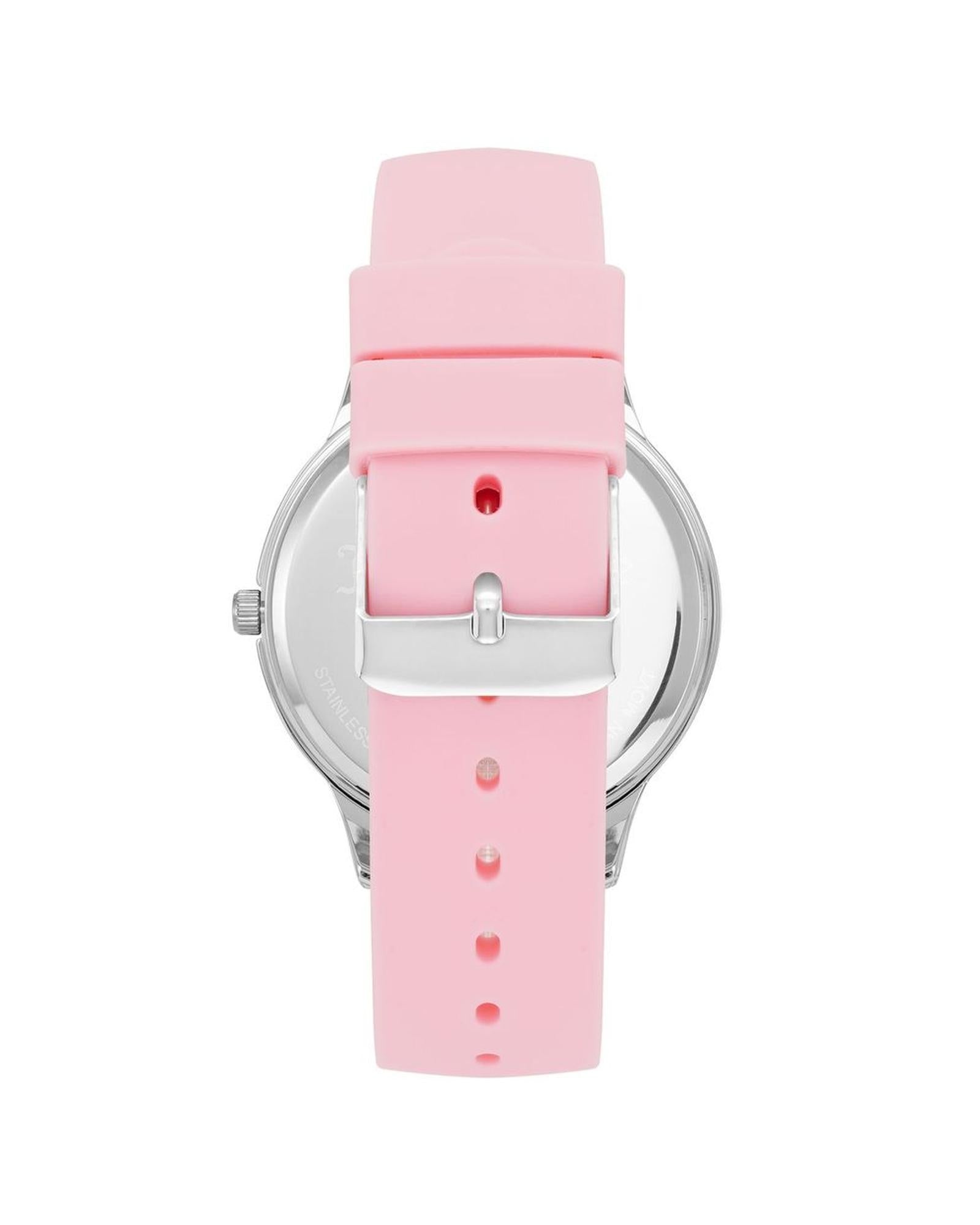 Silver Analog Fashion Watch with Rhine Stone Facing One Size Women-Quartz Watches-PEROZ Accessories