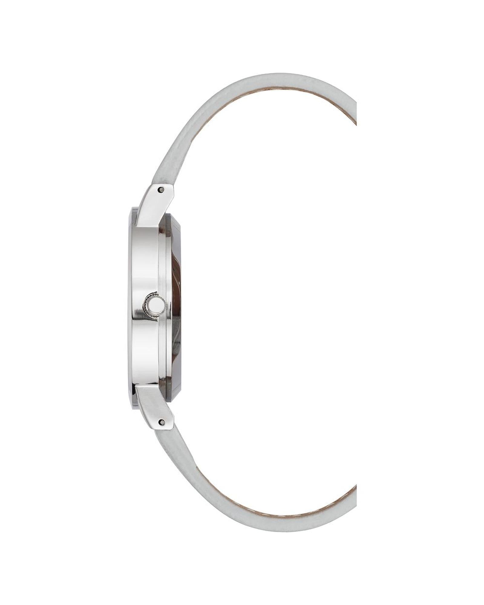 Silver Analog Fashion Watch with Rhinestone Facing One Size Women-Quartz Watches-PEROZ Accessories