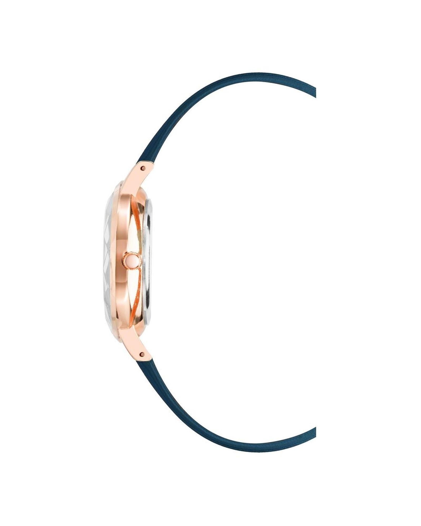 Rose Gold Fashion Analog Womens Watch with Leatherette Wristband One Size Women-Quartz Watches-PEROZ Accessories