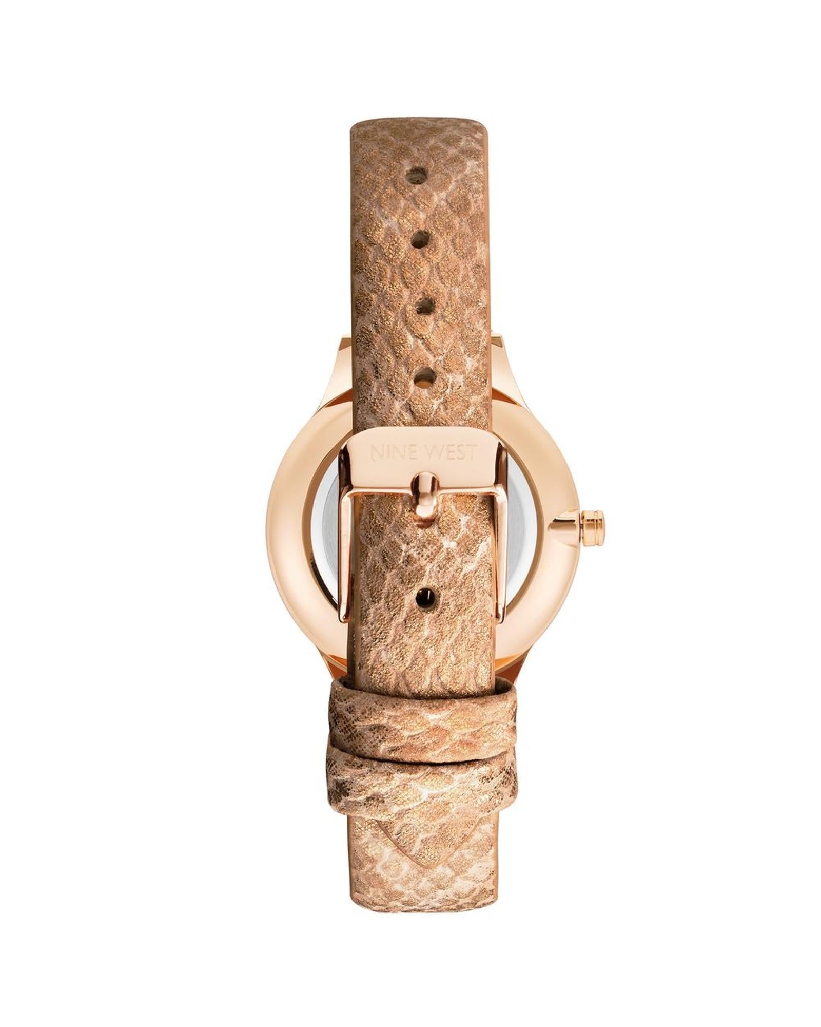Rose Gold Fashion Analog Watch with Rhine Stone Facing One Size Women-Quartz Watches-PEROZ Accessories