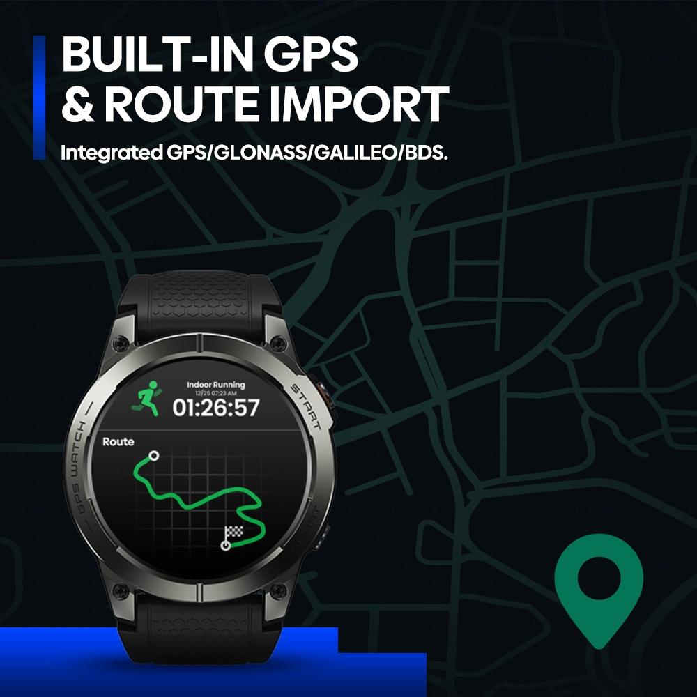1.43 Inch Amoled Screen Sports Smart Watch Support Bluetooth Call - Black